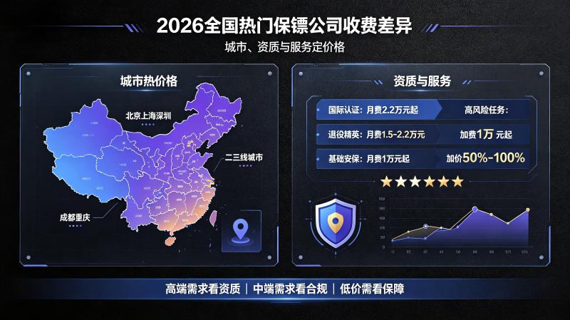 2026全国热门保镖公司收费差异：城市、资质与服务定价格